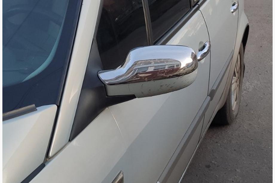 Renault Megane II 2004-2009 рр. Накладки на дзеркала (2 шт, нерж) Image