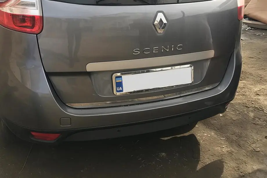 Renault Scenic/Grand 2009-2016 рр. Кромка багажника (для Grand, нерж.) Carmos - Турецька сталь