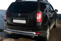 Renault Duster 2008-2017 рр. Задня дуга пряма (нерж.) фото 4