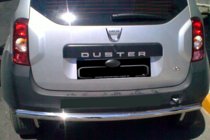 Renault Duster 2008-2017 рр. Задня дуга пряма (нерж.) фото 6