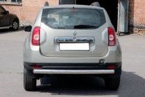 Dacia Duster 2008-2018 рр. Задня дуга пряма (нерж.) фото 3
