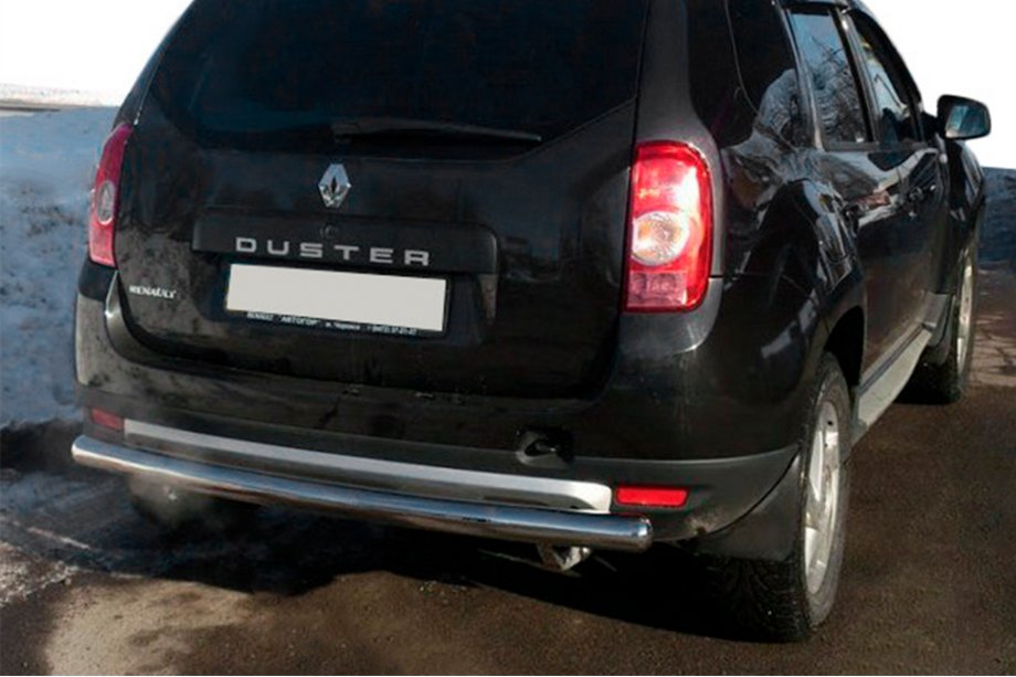 Dacia Duster 2008-2018 рр. Задня дуга пряма (нерж.) Image