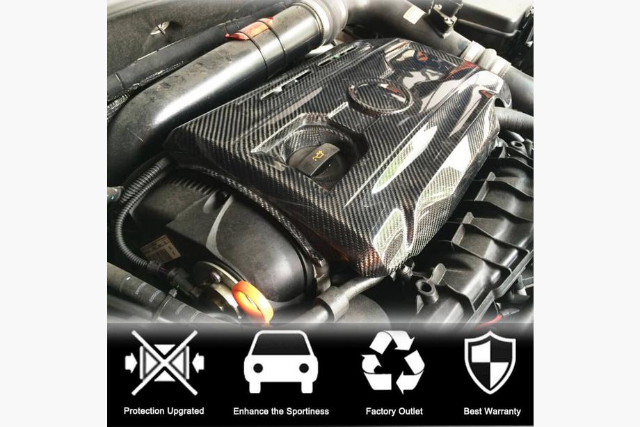 Volkswagen Golf 6 2008-2014 рр. Кришка двигуна (для GTI HB 2010-2013, Карбон) Фото 2