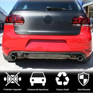 Дифузор заднього бампера V2 (для GTI HB 2010-2013, Карбон) фото 2