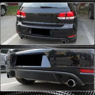 Дифузор заднього бампера V2 (для GTI HB 2010-2013, Карбон) фото 3