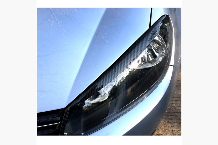Volkswagen Golf 6 2008-2014 рр. Вії на фари (для HB 2010-2013, Карбон) Фото 2