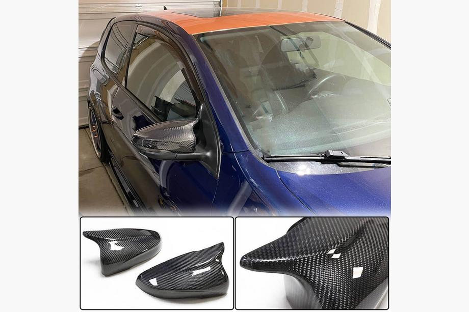 Volkswagen Golf 6 2008-2014 рр. Кришки дзеркал V2 (для HB 2010-2013, Карбон) Фото 2