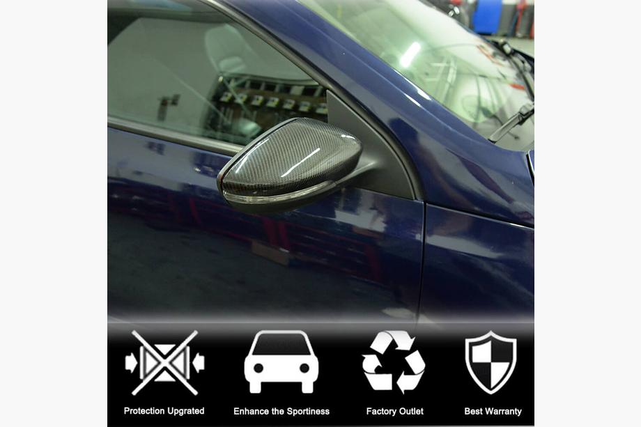 Volkswagen Passat CC 2008-2018 рр. Накладки на дзеркала (Карбон) Фото 3