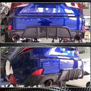 Дифузор заднього бампера V1 (для Base/F-Sport 2013-2016, Карбон) фото 3