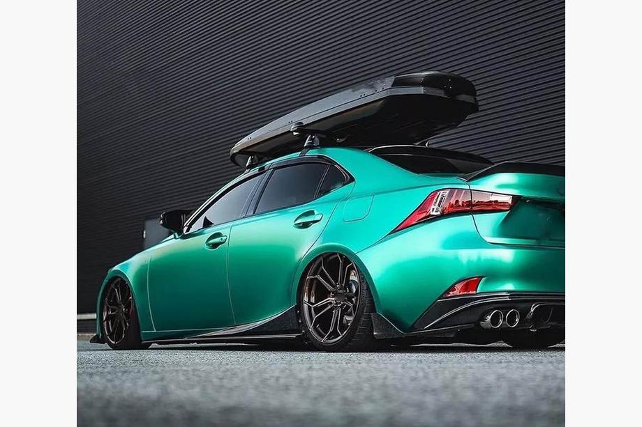 Lexus IS 2013- рр. Бокові пороги (для Base/F-Sport 2013-2020, Карбон) Фото 9