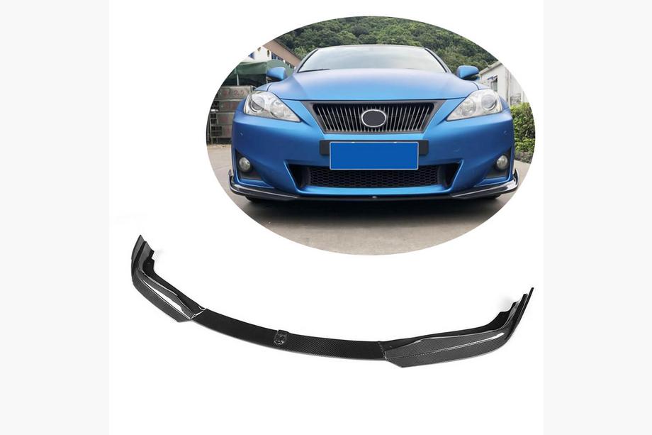 Lexus IS 2005-2013 рр. Накладка на передній бампер Lip (для Base 2011-2013, Карбон) Фото 1
