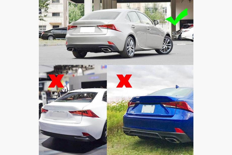Lexus IS 2013- рр. Дифузор заднього бампера (для Base/F-Sport 2016-2020, Карбон) Фото 9