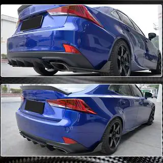 Накладки на задній бампер (для Base/F-Sport 2016-2020, Карбон) фото 4