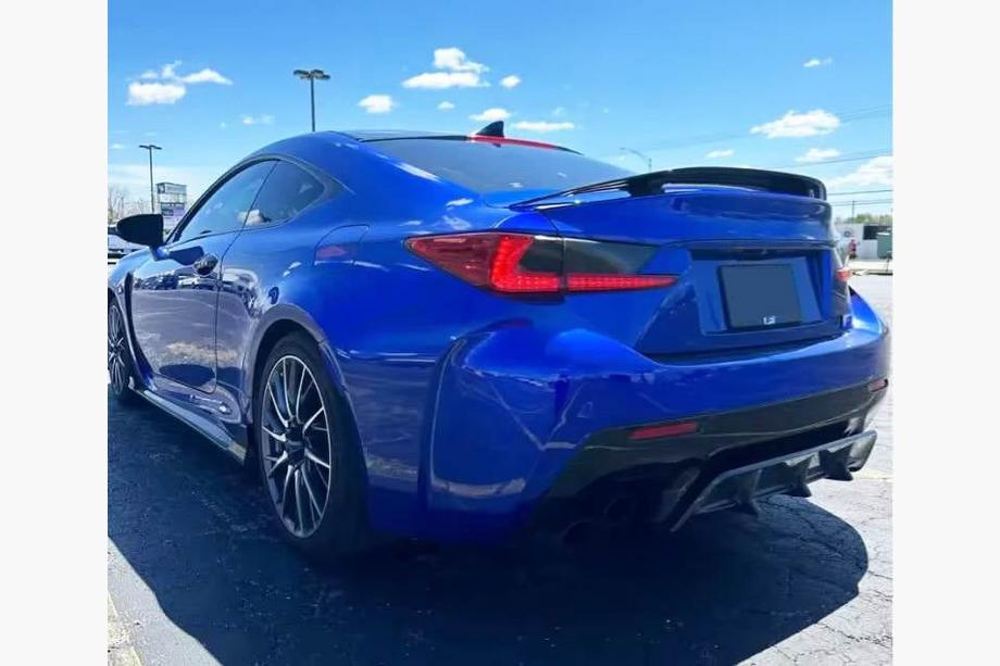 Lexus RC 200t 2014- рр. Дифузор заднього бампера (для RC F 2014-2018, Карбон) Фото 3