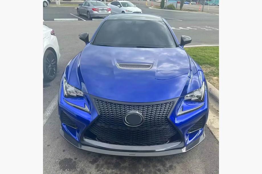 Lexus RC 200t 2014- рр. Накладка на передній Lip (для RC F 2014-2018, Карбон) Фото 5