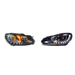 Передні фари LED DRL (2 шт) Volkswagen Golf 6 2008-2014 рр. фото 3