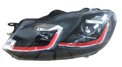 Volkswagen Golf 6 2008-2014 рр. Передні фари Golf 7 Style Red (2 шт) фото 1