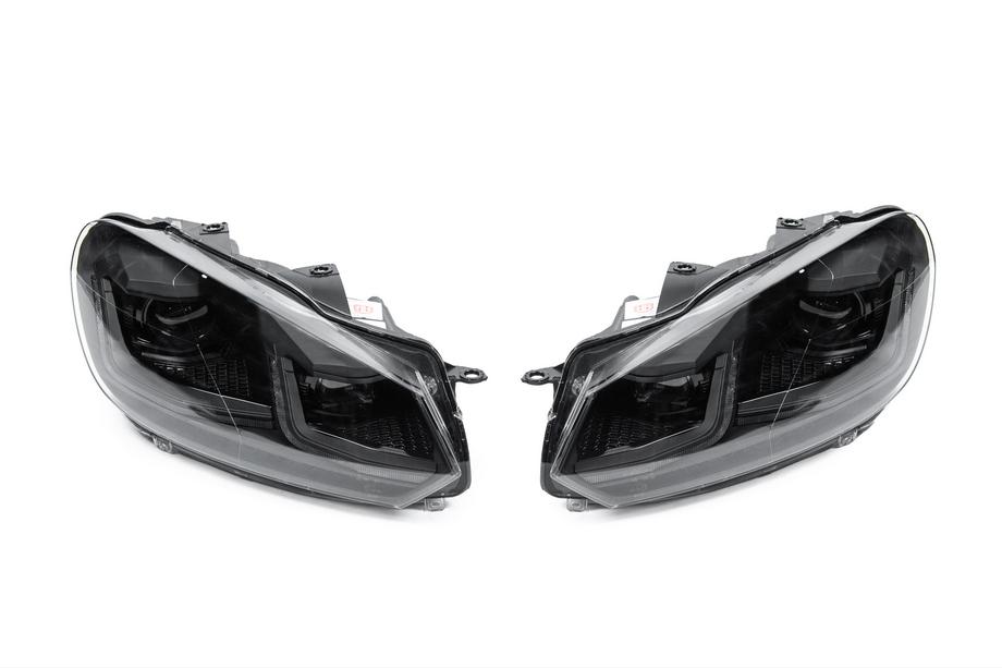 Volkswagen Golf 6 2008-2014 рр. Передні фари Golf 7 Style Black (без блоків, 2 шт)