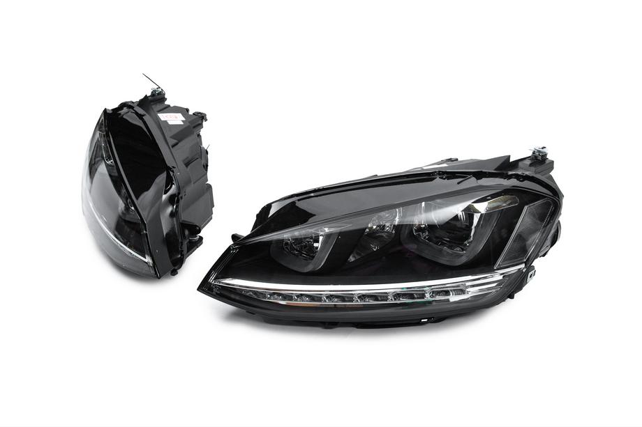 Volkswagen Golf 7/E-Golf 2012-2020 рр. Передні фари без блоків (2012-2017, біжучий поворотник, 2 шт) Фото 1