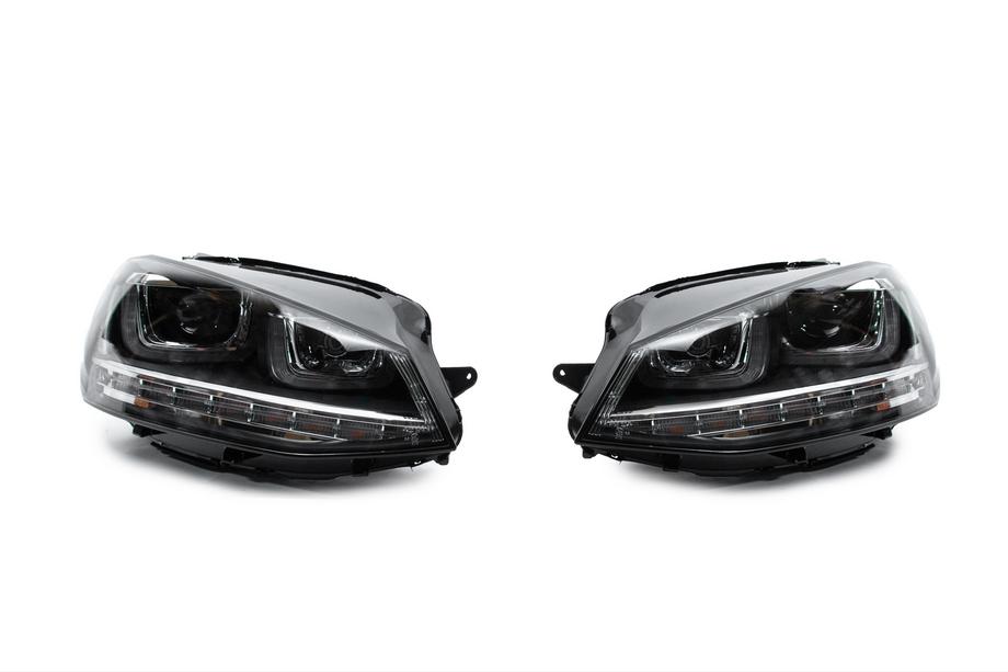 Volkswagen Golf 7/E-Golf 2012-2020 рр. Передні фари без блоків (2012-2017, біжучий поворотник, 2 шт) Фото 5