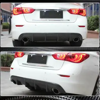 Дифузор заднього бампера V1 (для Q50 Base/Sport 2014-2017, Карбон) фото 3