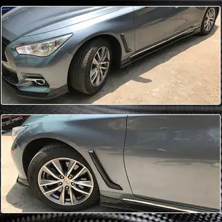Накладки на передні крила (для Q50 Base/Sport 2014-2020, Карбон) фото 3