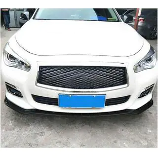 Накладка на передній бампер Lip V1 (для Q50 Base 2014-2017, Карбон) фото 2