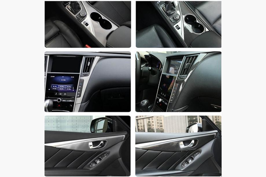 Infiniti Q50/Q60 2013-2024 рр. Карбонові вставки в салон (для Q50) Фото 2