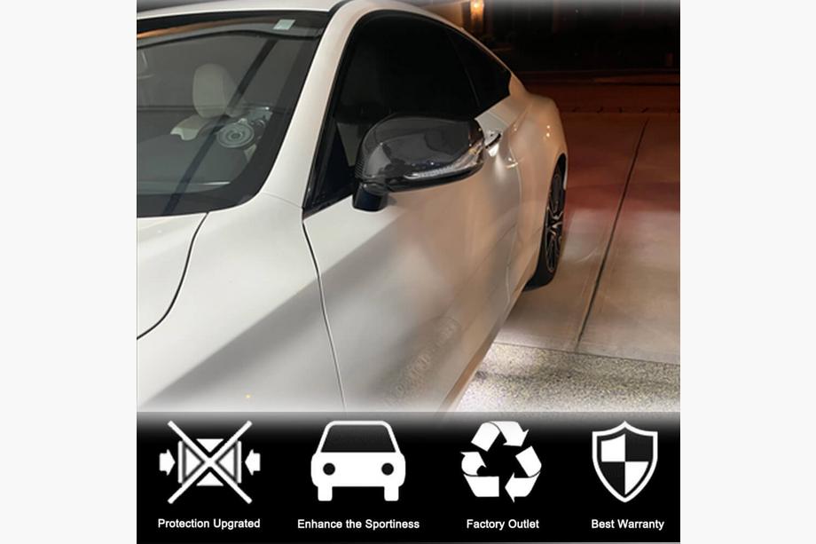 Infiniti Q50/Q60 2013-2024 рр. Накладки на дзеркала V1 (Карбон) Фото 2
