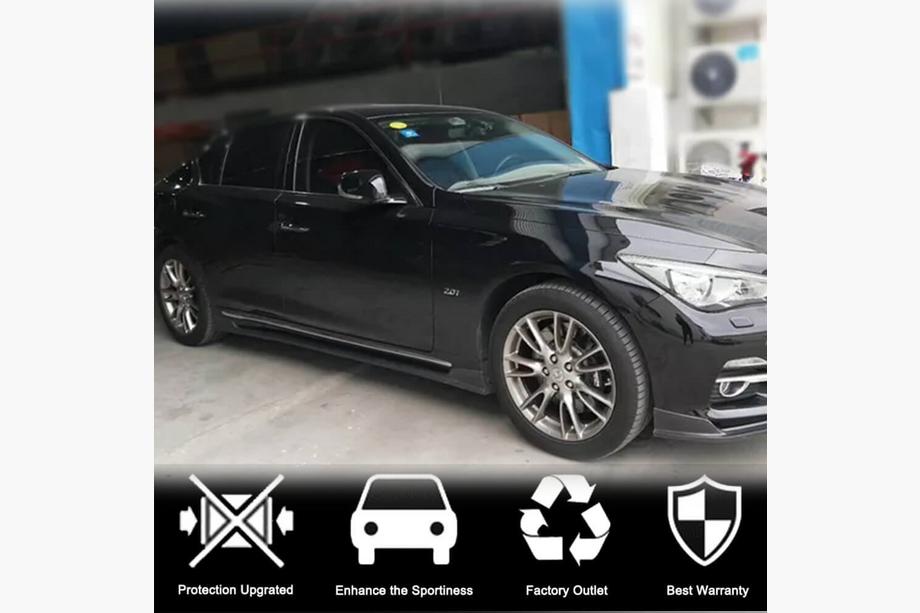 Infiniti Q50/Q60 2013-2024 рр. Бокові пороги V1 (для Q50, Карбон) Фото 4