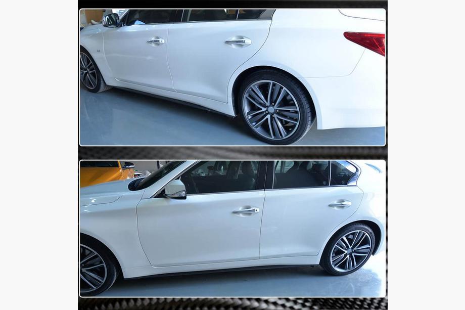 Infiniti Q50/Q60 2013-2024 рр. Бокові пороги V2 (для Q50, Карбон) Фото 3