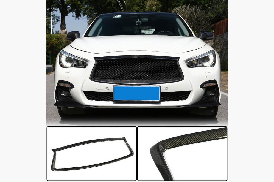 Infiniti Q50/Q60 2013-2024 рр. Обведення решітки радіатора (для Q50 2018-2022, Карбон) Фото 2