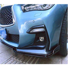 Накладка на передній бампер Lip V1 (для Q50 Sport 2018-2022, Карбон) фото 4