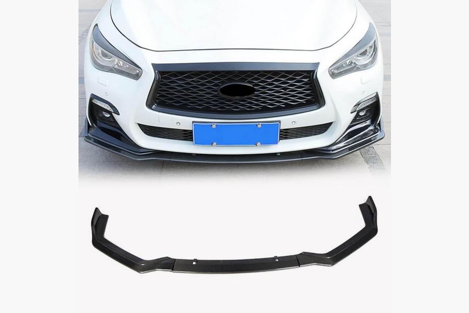 Накладка на передній бампер Lip V1 (для Q50 Sport 2018-2022, Карбон) Image