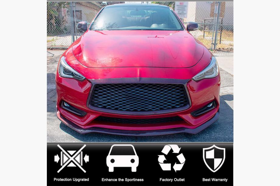 Infiniti Q50/Q60 2013-2024 рр. Обведення решітки радіатора (для Q60 2016-2022, Карбон) Фото 2