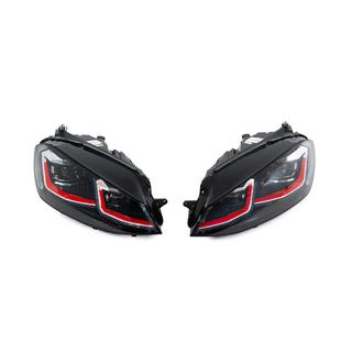 Передні фари Red FullLed (2012-2017, 2 шт) Volkswagen Golf 7/E-Golf 2012-2020 рр. фото 1
