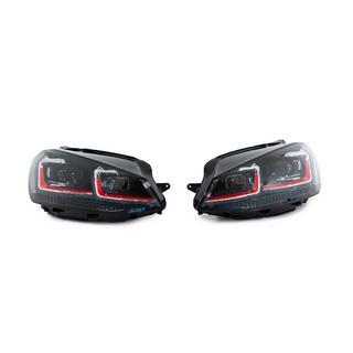 Передні фари Red FullLed (2012-2017, 2 шт) Volkswagen Golf 7/E-Golf 2012-2020 рр. фото 2