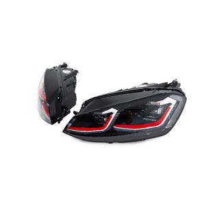 Передні фари Red FullLed (2012-2017, 2 шт) Volkswagen Golf 7/E-Golf 2012-2020 рр. фото 4
