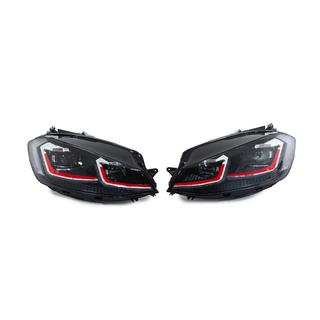 Передні фари Red (2017-2020, 2 шт) Volkswagen Golf 7/E-Golf 2012-2020 рр. фото 1
