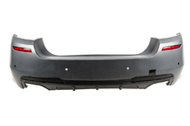 BMW 5 серія F10/F11 2010-2016 рр. Задній бампер з дифузором М-Performance (для F10, під двосторонній подвійний вихлоп) фото 1