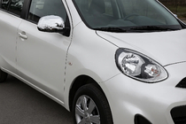 Nissan Micra K13 2011-2016 рр. Накладки на дзеркала (2 шт, ABS) фото 1