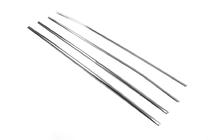 Toyota Auris 2007-2012 рр. Молдинг скла (4 шт, нерж) фото 3