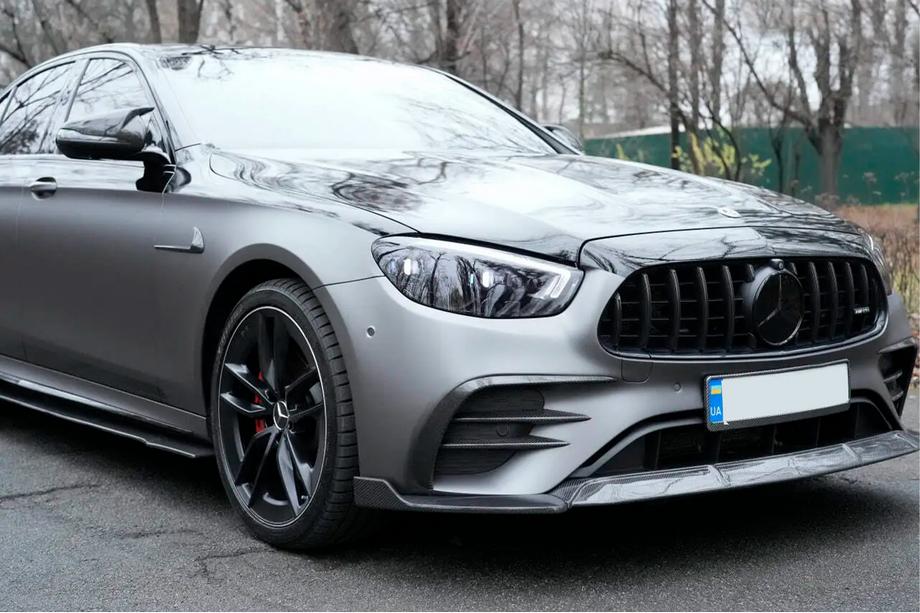 Mercedes E-class W213 2016-2023 рр. Накладки на передні крила (Карбон) Фото 1