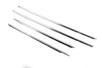 Toyota Hilux 2006-2015 рр. Молдинг скла (4 шт, нерж) фото 3