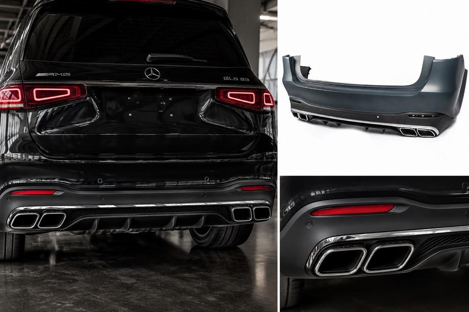 Mercedes GLS X167 2019- рр. Задній бампер з дифузором AMG GLS63 Фото 1