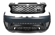 Range Rover Sport 2014-2022 рр. Передній бампер з решіткою SVR (2013-2018) фото 1