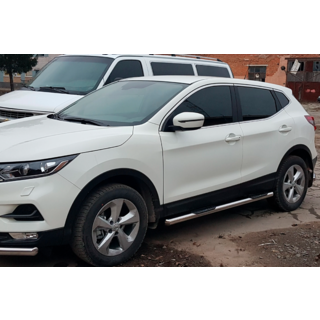 Бічні труби (2017-2021, 2 шт., нерж.) Nissan Qashqai 2014-2021 рр. фото 1