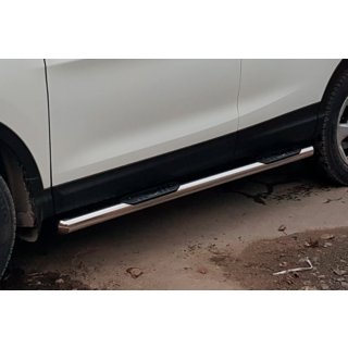 Бічні труби (2017-2021, 2 шт., нерж.) Nissan Qashqai 2014-2021 рр. фото 2