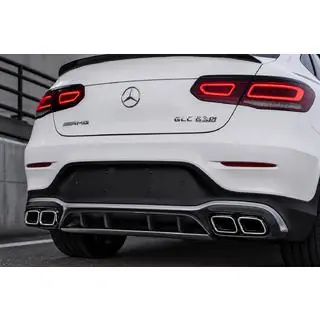 Задній дифузор з насадками Silver (Дизайн AMG63 2020-2022) фото 3