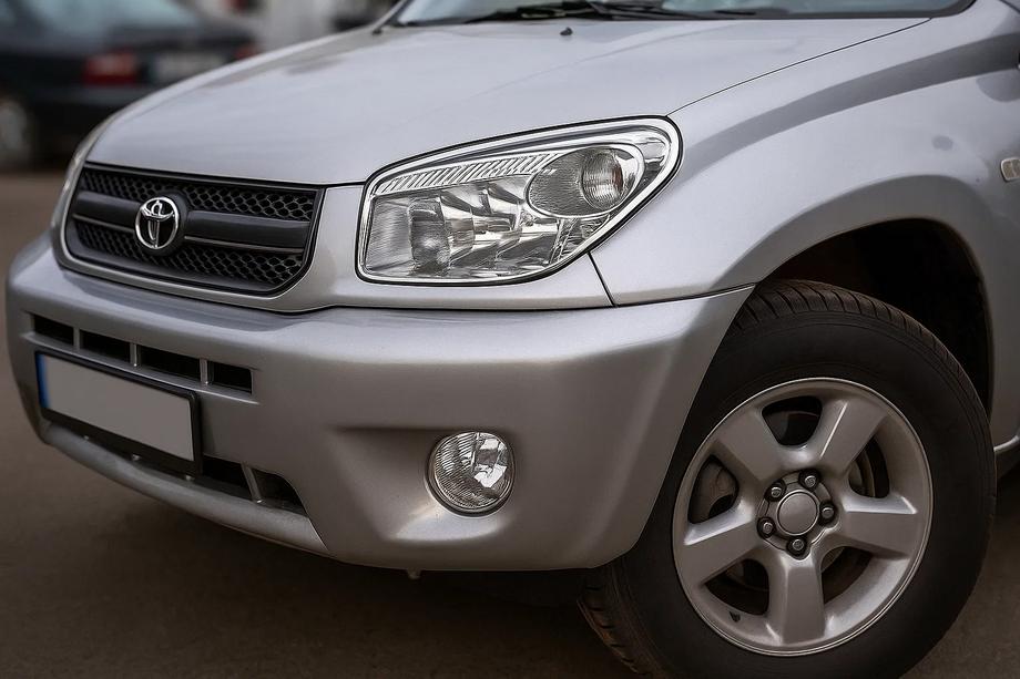 Toyota Rav 4 2001-2005 рр. Накладки на фари (2 шт., пласт) 2001-2003 Фото 2
